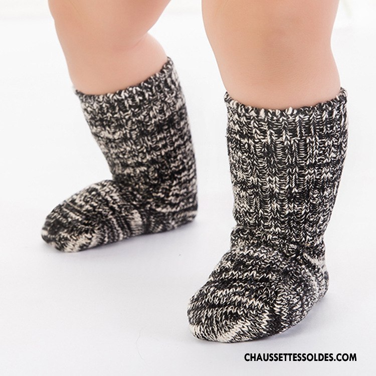 Chaussettes Mi Hautes Garçon Renforcé Bambou Bébé L'automne Chaussette Courte Yarn Gris