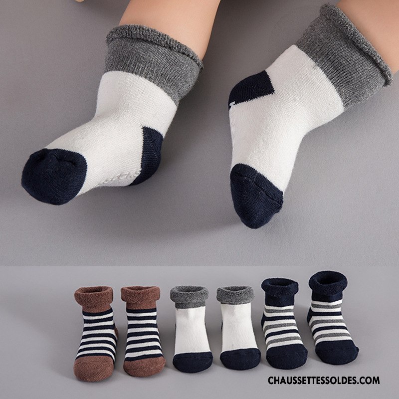 Chaussettes Mi Hautes Garçon Thermiques Plus De Velours Coton Bio Nouveau Chaussettes En Coton Renforcé Blanc