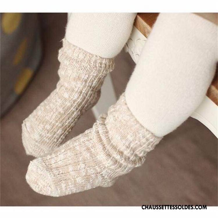 Chaussettes Mi Hautes Garçon Yarn Enfant De Laine Coton Bio Petit L'automne Jaune