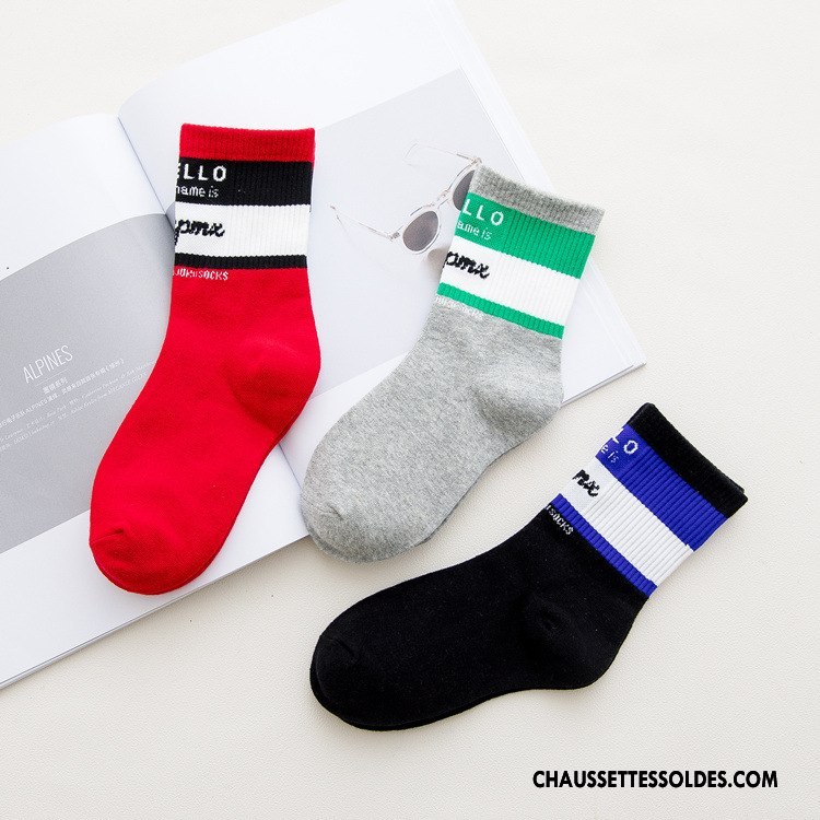 Chaussettes Mi Hautes Homme 100% Coton Lovers Le Nouveau Hiver Chaussette Courte Coton Bio Gris