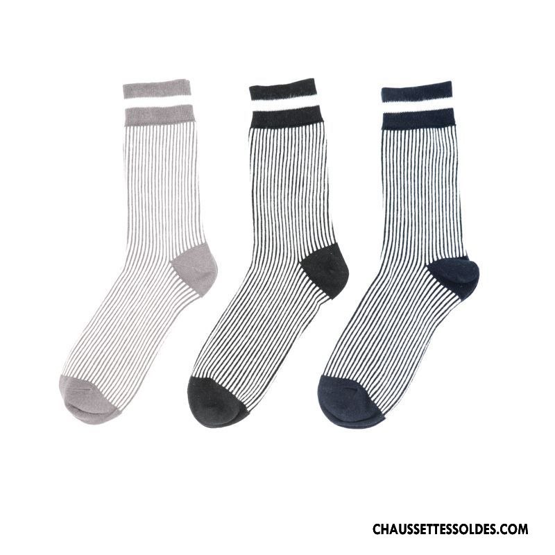 Chaussettes Mi Hautes Homme 100% Coton Rétro Nation Manuel Milieu Tendance Blanc