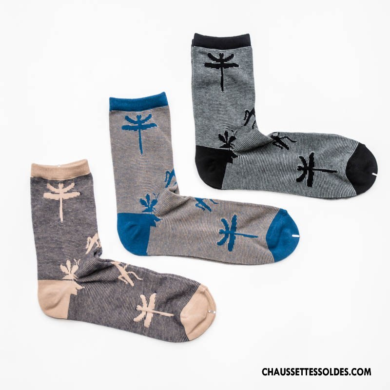 Chaussettes Mi Hautes Homme 100% Coton Tendance Nation L'automne Milieu Hiver Gris
