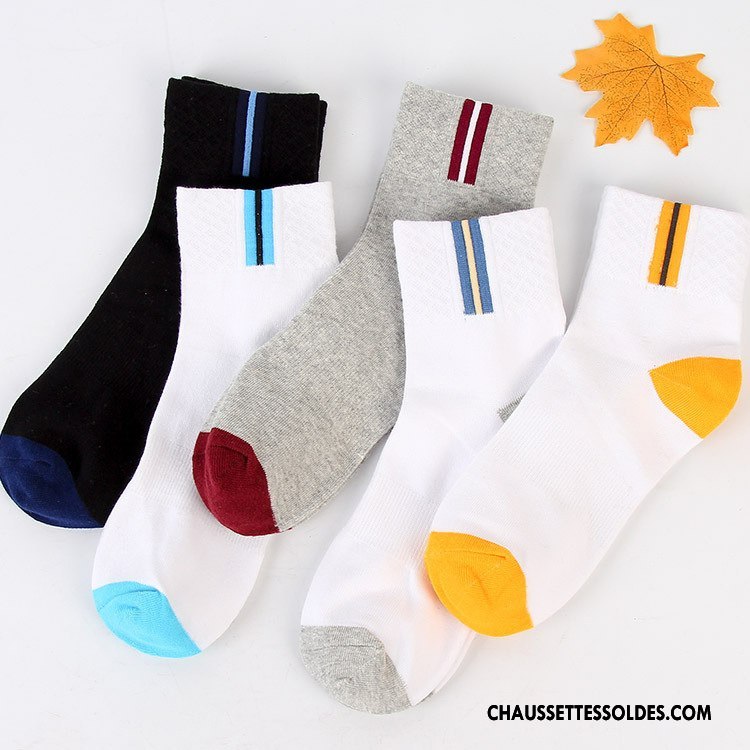 Chaussettes Mi Hautes Homme Anti-odeur Coton Bio Mouvement Hiver Basket 100% Coton