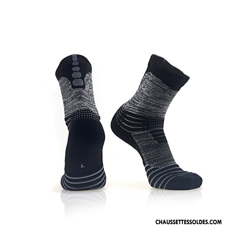 Chaussettes Mi Hautes Homme Basket Mouvement Le Nouveau Casual Coton Chaussette Courte Noir