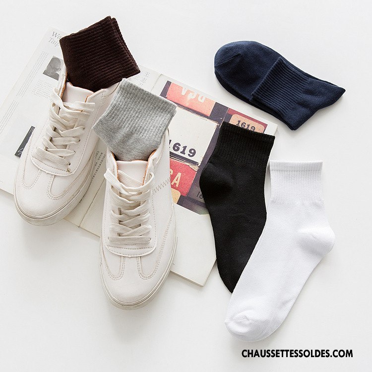 Chaussettes Mi Hautes Homme Chaussette Courte Mouvement Hiver Coton Bio Tous Les Assortis 100% Coton Pure Bleu