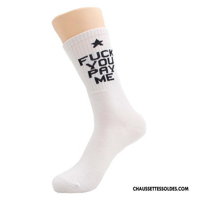 Chaussettes Mi Hautes Homme Coton Bio Femme Général Tendance Blanc