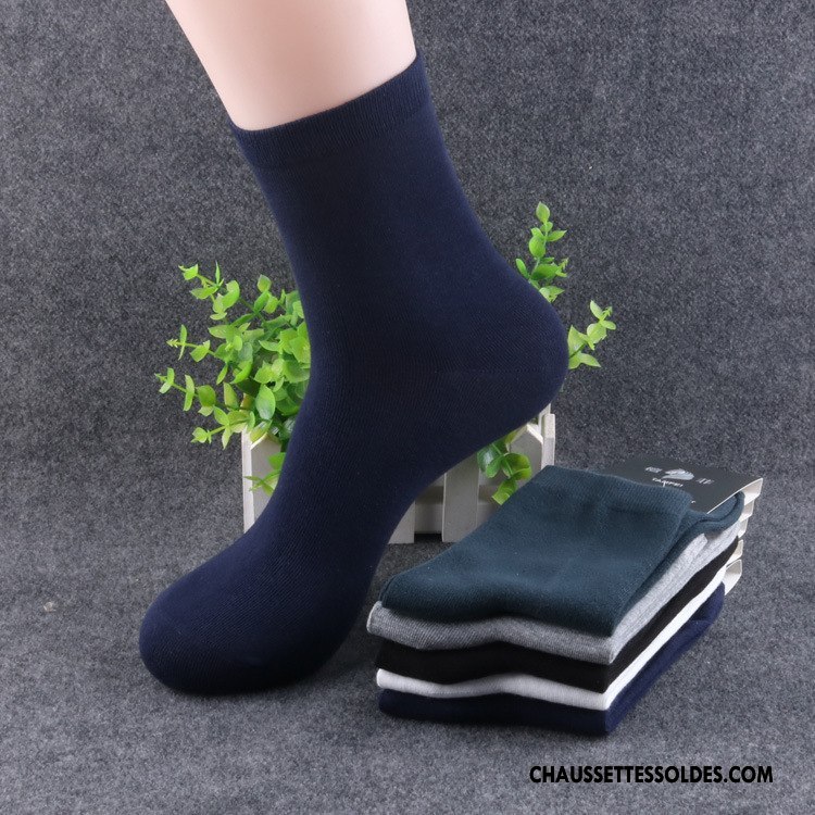 Chaussettes Mi Hautes Homme De Travail Milieu Livraison Gratuite Coton Bio Noir