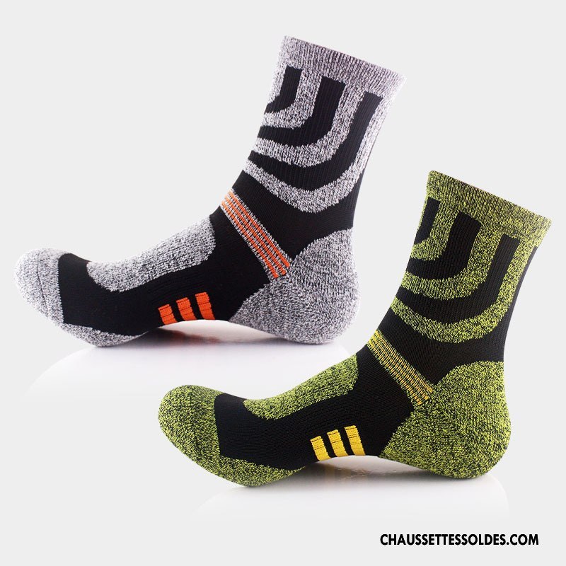 Chaussettes Mi Hautes Homme Escalade Le Nouveau Milieu L'automne Hiver Mouvement Vert