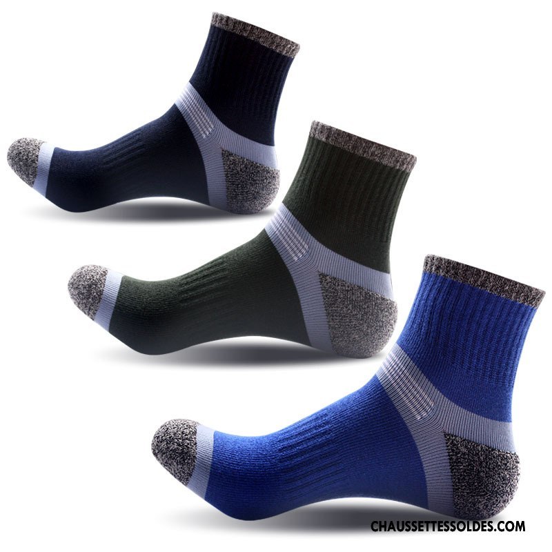 Chaussettes Mi Hautes Homme Escalade Mouvement L'automne Hiver Le Nouveau Milieu Bleu