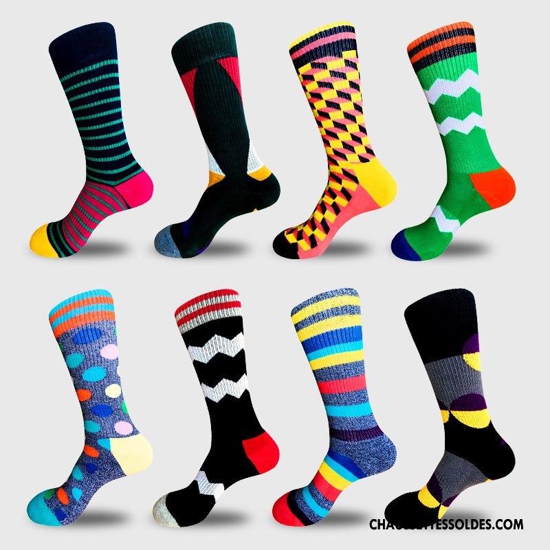 Chaussettes Mi Hautes Homme Grande Taille Mouvement L'automne Le Nouveau Europe Hiver Coloré
