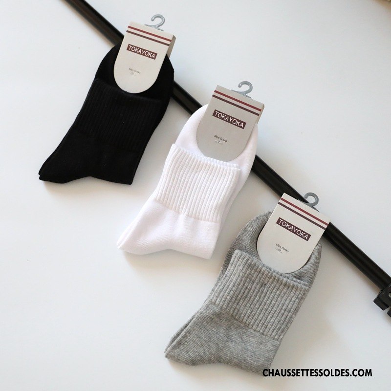 Chaussettes Mi Hautes Homme Hiver Haute Qualité Matelassé Mouvement Courte Livraison Gratuite Pure Gris