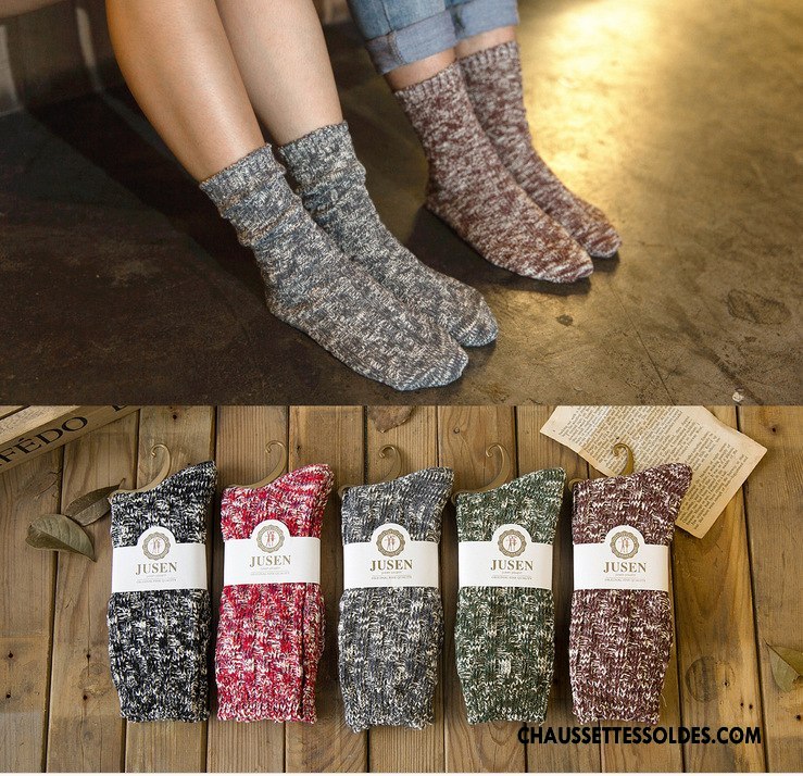 Chaussettes Mi Hautes Homme L'automne Casual Lovers Femme Nouvelles Arrivées Style National Marron / Brun
