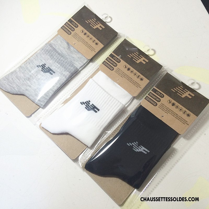 Chaussettes Mi Hautes Homme L'automne Milieu Mouvement De Plein Air Hiver Matelassé Blanc