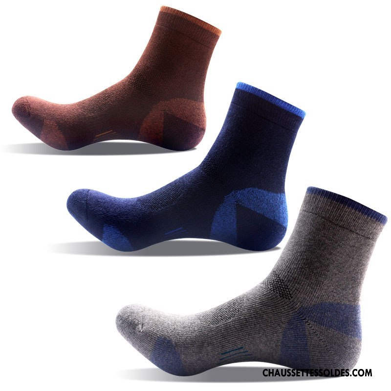 Chaussettes Mi Hautes Homme L'automne Mouvement Hiver Milieu Renforcé De Plein Air Marron / Brun