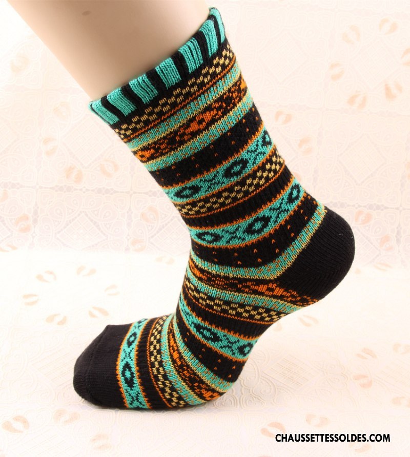 Chaussettes Mi Hautes Homme L'automne Personnalité 100% Coton Matelassé Thermiques Hiver