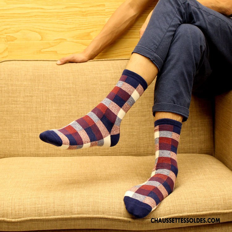 Chaussettes Mi Hautes Homme Le Nouveau Tendance Milieu Matelassé Gentilhomme L'automne Marron / Brun