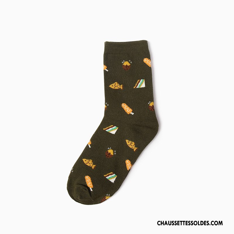 Chaussettes Mi Hautes Homme Lovers Dame Créatif Nouvelles Arrivées Courte Dessin Animé Marron / Brun