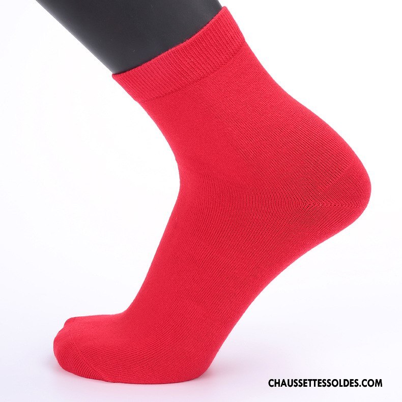 Chaussettes Mi Hautes Homme Lovers Petit Hiver Gros L'automne Femme Rouge