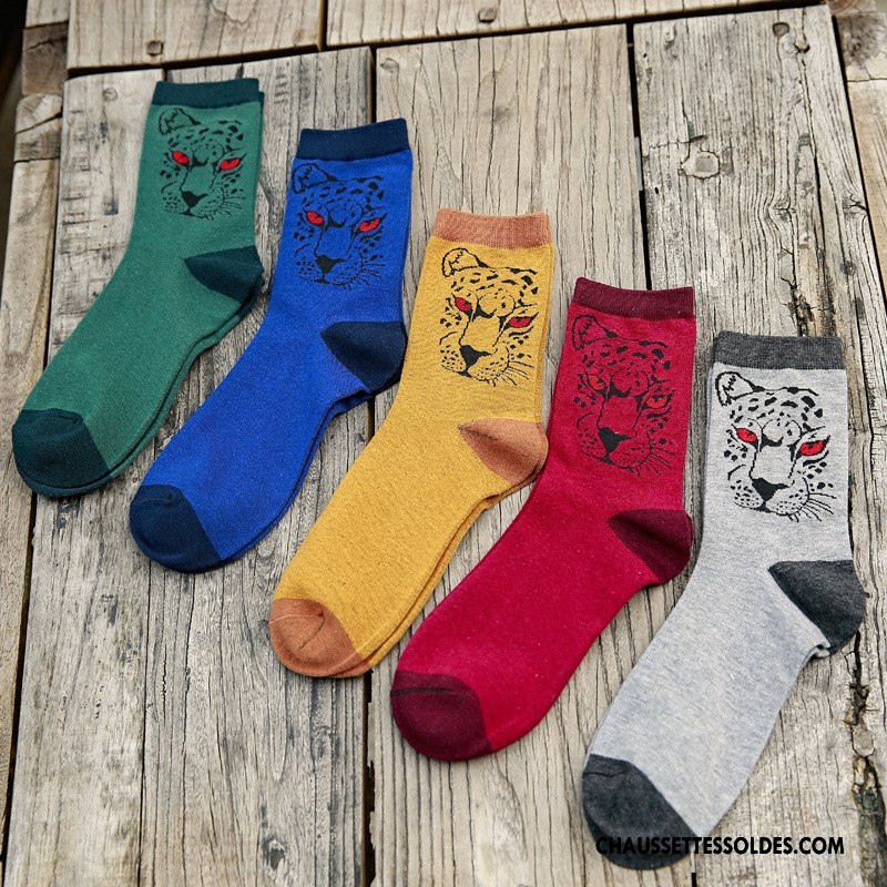Chaussettes Mi Hautes Homme Milieu Absorber La Sueur Casual Respirant 100% Coton Chaussettes En Coton Gris