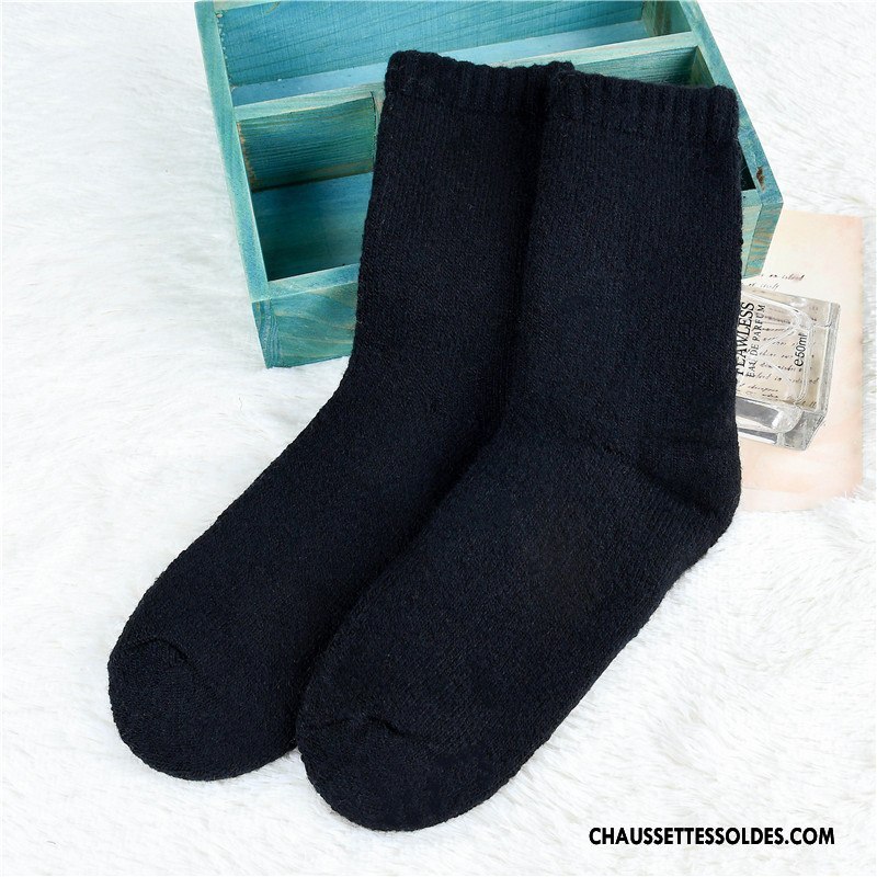 Chaussettes Mi Hautes Homme Milieu Dame Lapin Terry Renforcé Ultra Pure Multicolore Noir