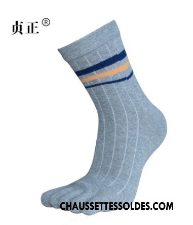 Chaussettes Mi Hautes Homme Milieu Légère Respirant De Travail Printemps Été Gris