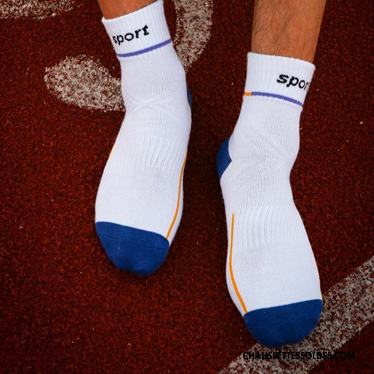 Chaussettes Mi Hautes Homme Métier Chaussettes En Coton Mouvement Milieu Coton Bio Hairball Blanc
