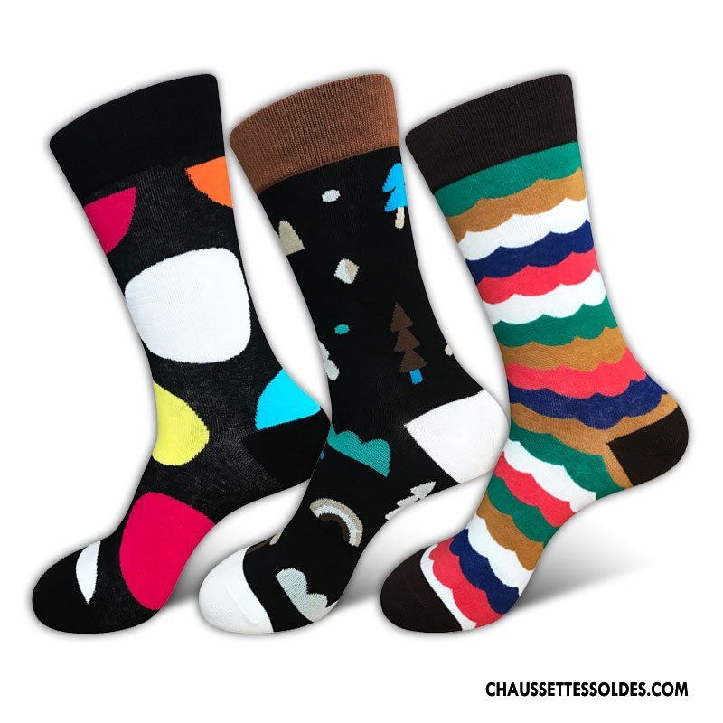 Chaussettes Mi Hautes Homme Personnalité Chaussette Longue Graffiti Lovers Milieu Tendance Coloré