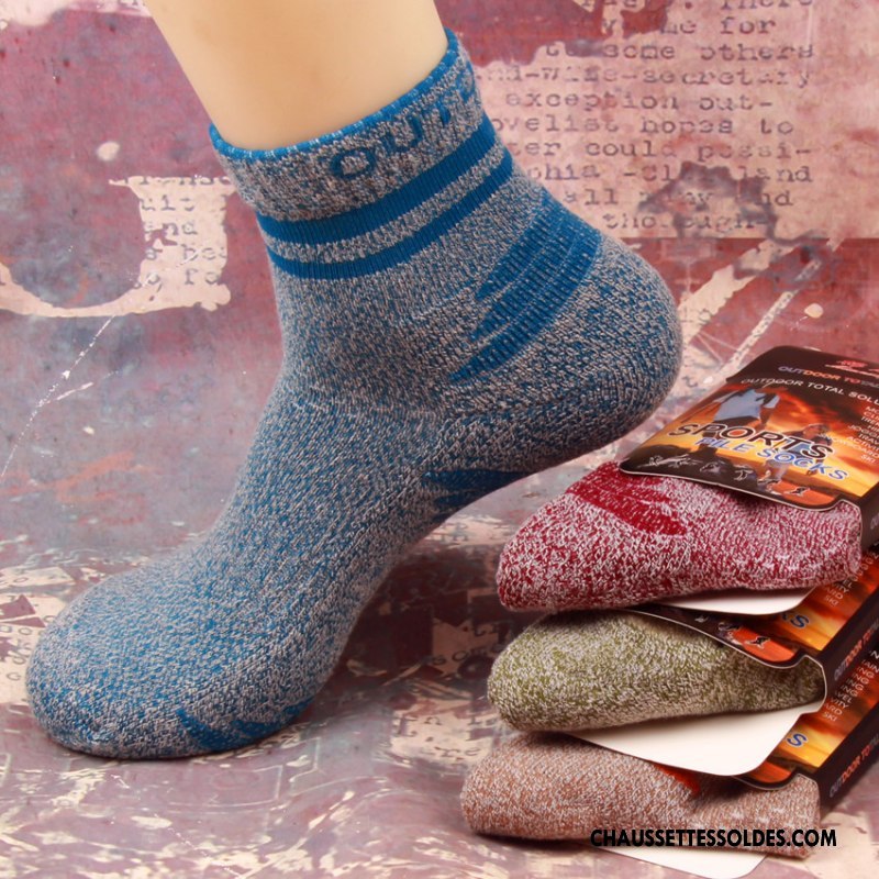 Chaussettes Mi Hautes Homme Renforcé De Plein Air Serviette Running Basket Escalade Bleu