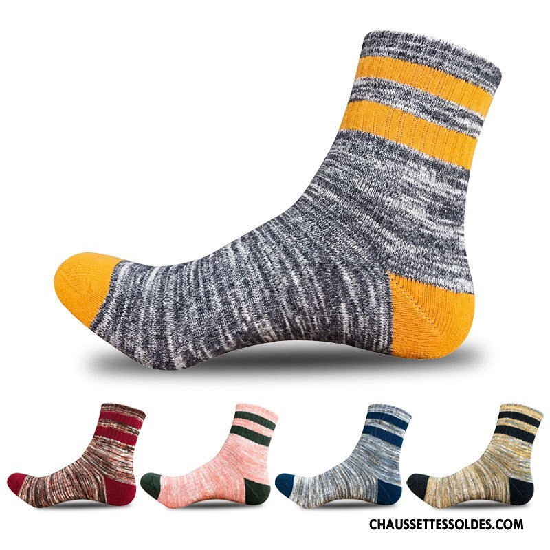 Chaussettes Mi Hautes Homme Renforcé Mouvement L'automne Nouvelles Arrivées Hiver Milieu Noir