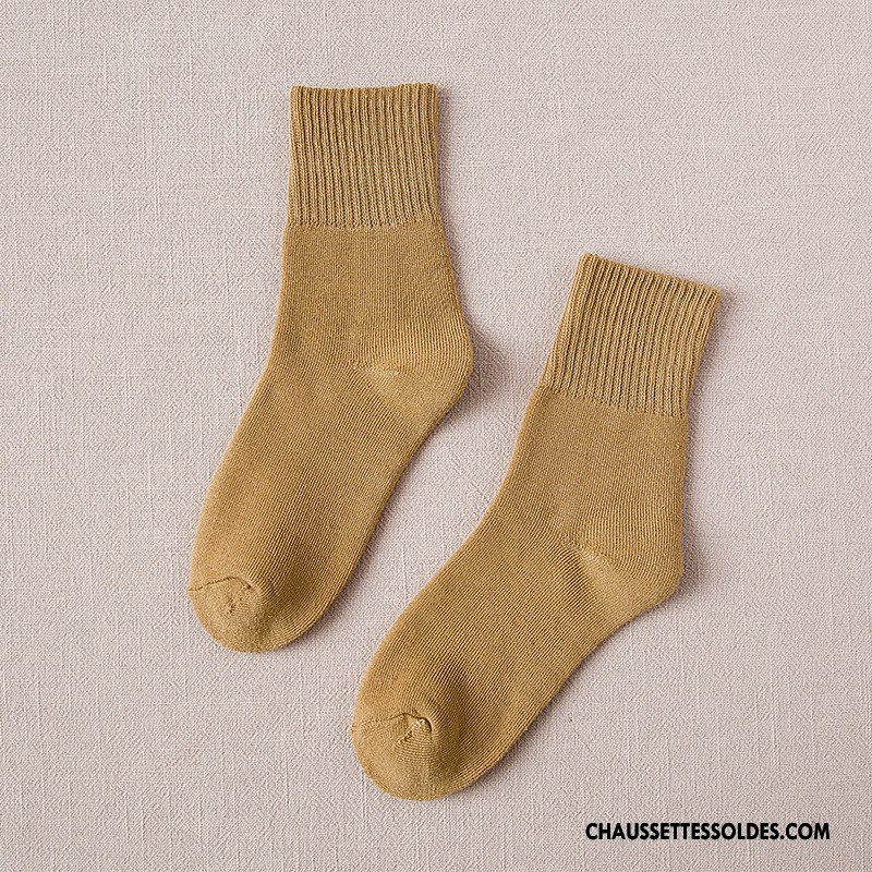 Chaussettes Mi Hautes Homme Renforcé Nouvelles Arrivées Terry Milieu Thermiques Chaussettes En Coton Marron / Brun
