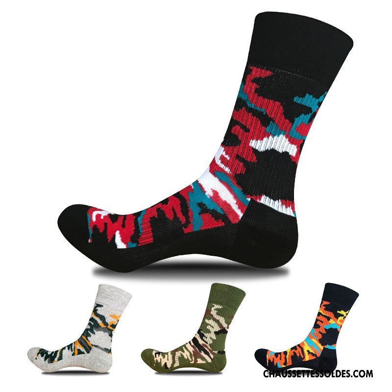 Chaussettes Mi Hautes Homme Serviette Nouvelles Arrivées Mouvement Camouflage Milieu Terry Coloré