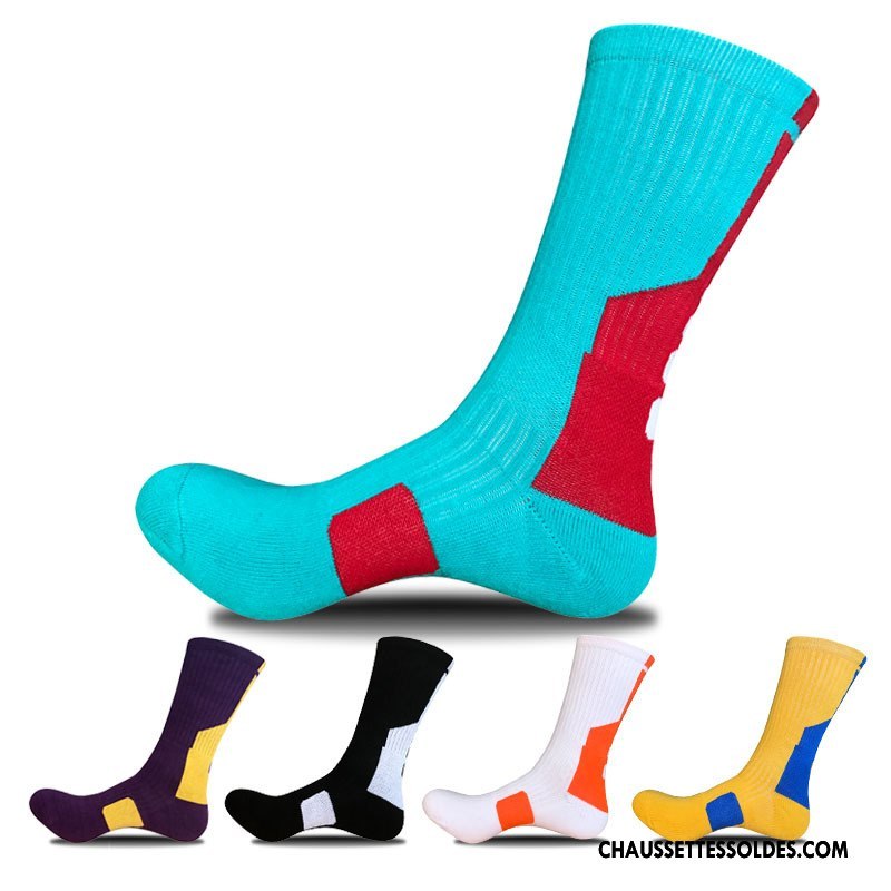 Chaussettes Mi Hautes Homme Serviette Terry Nouvelles Arrivées Mouvement Bleu
