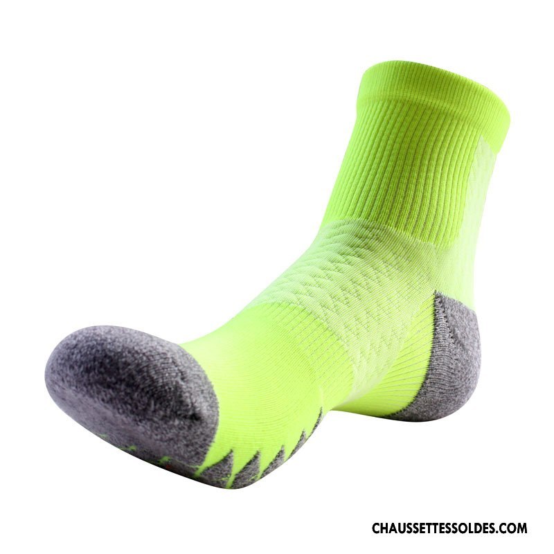 Chaussettes Mi Hautes Homme Séchage Rapide Tendance De Plein Air Mouvement Absorber La Sueur Respirant Vert