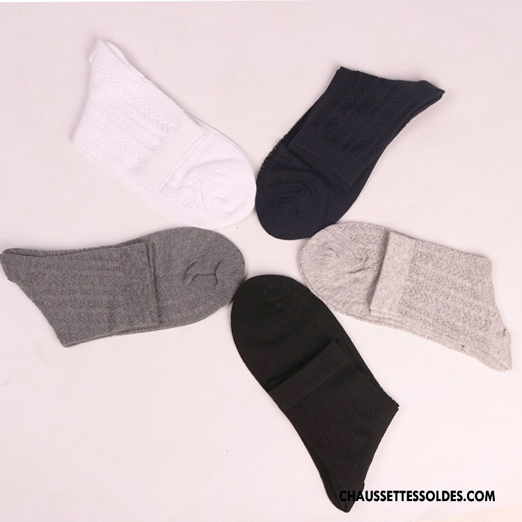 Chaussettes Mi Hautes Homme Été Le Nouveau Engrener Respirant Chaussette De Noël Milieu Blanc