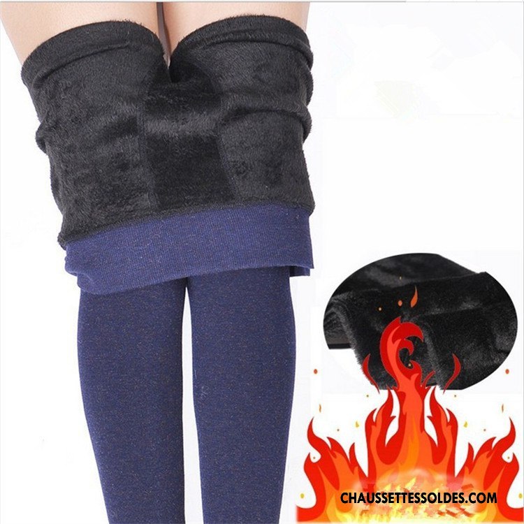 Collant Femme Le Nouveau Matelassé Guêtres Leggings Collant Panty Coloré Plus De Velours Bleu Marin