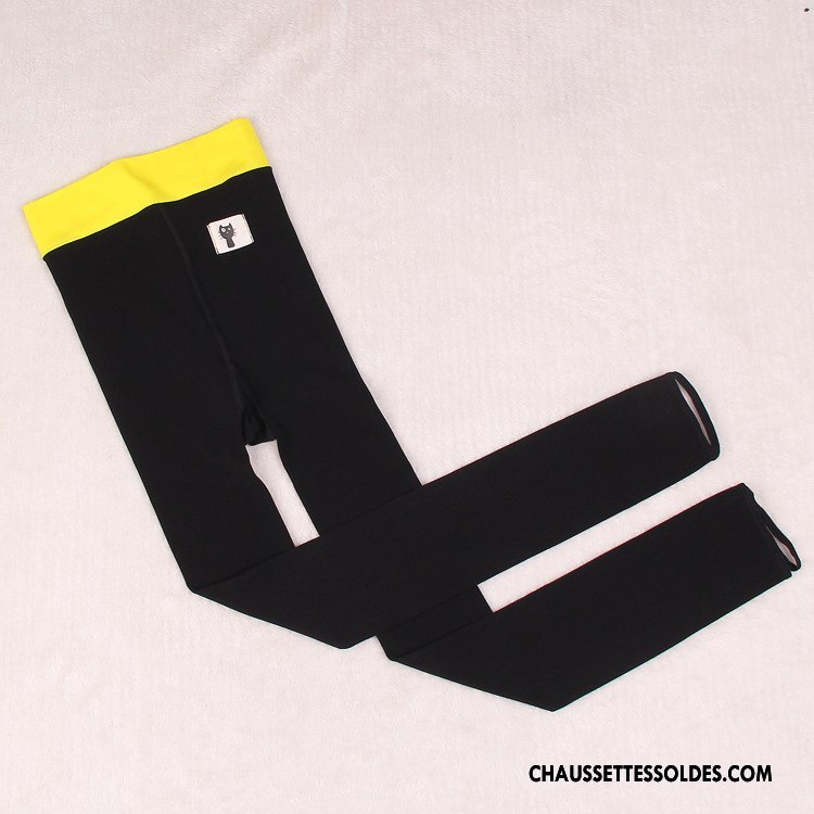 Collant Femme Petit L'automne Dame Mouvement Guêtres Leggings Collant Panty Jaune