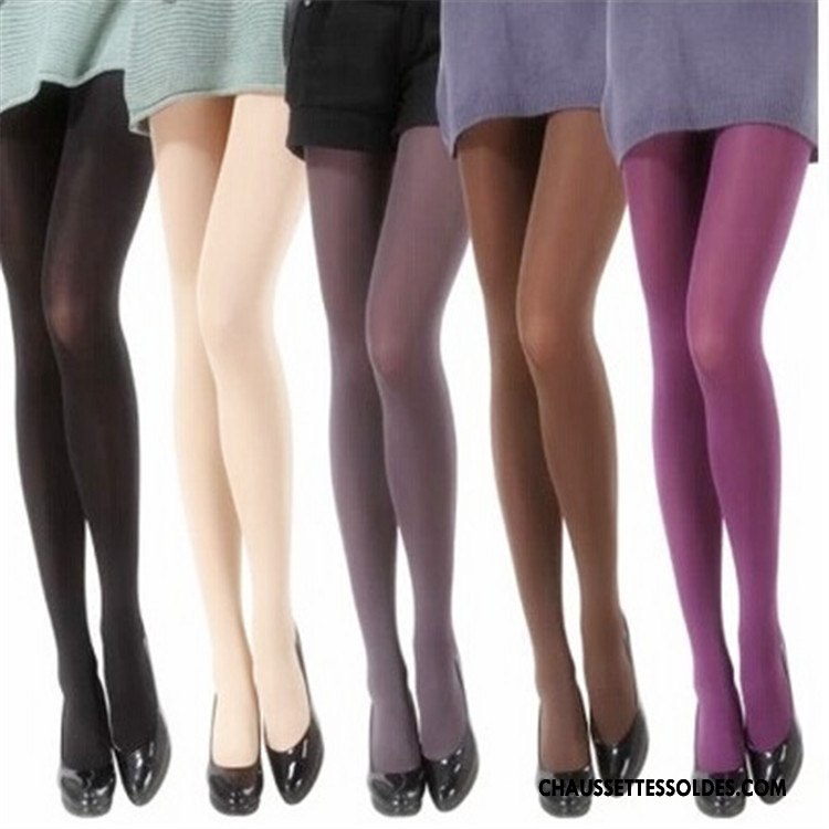 Collant Femme Printemps L'automne Dame Multicolore Guêtres Leggings Collant Panty Violet