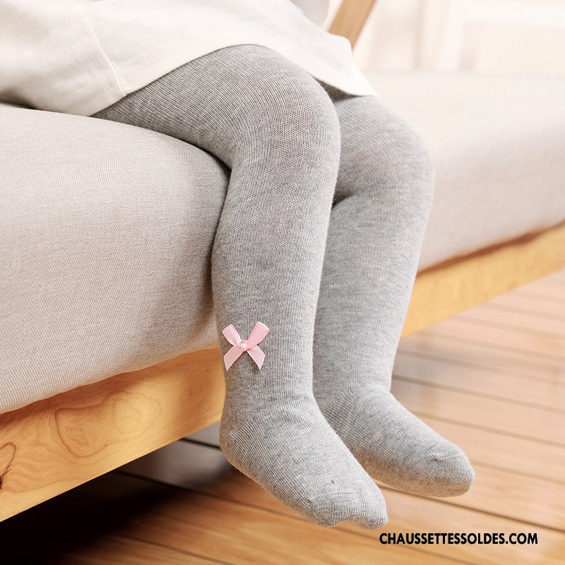 Collant Fille Bébé Printemps L'automne Petit Matelassé Collant Panty Gris