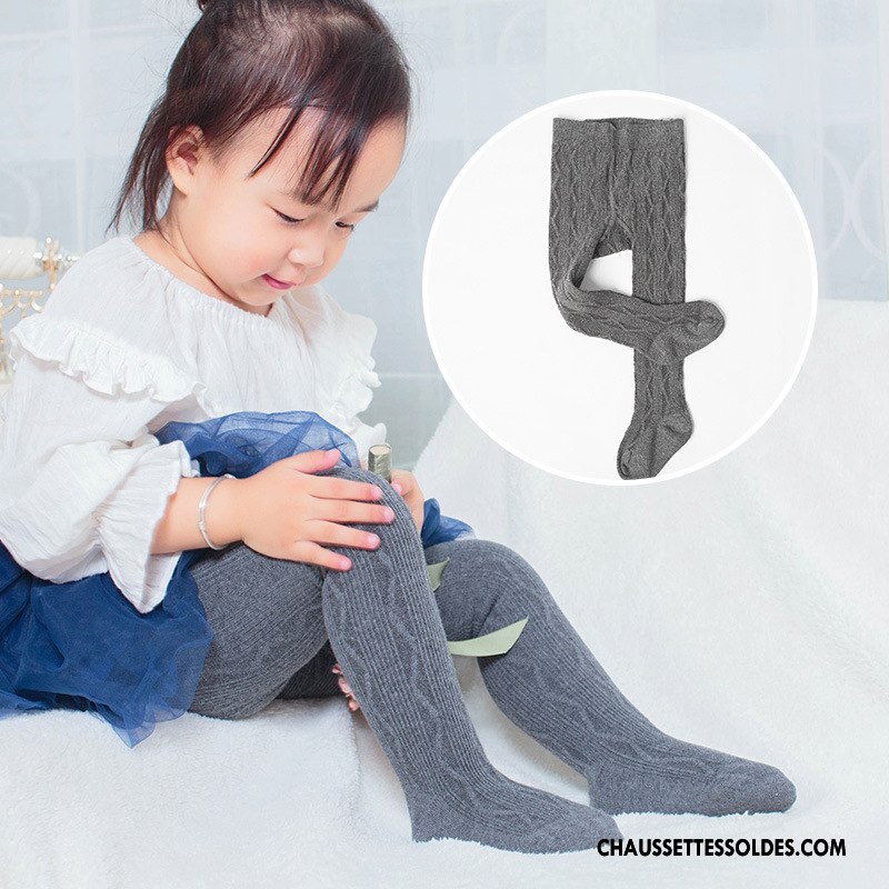 Collant Fille Chaussette Le Nouveau Femme Enfant Collant Panty Bébé Gris