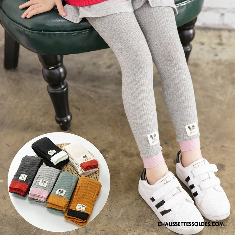 Collant Fille Chaussettes En Coton Guêtres Leggings Pantalon Gros Le Nouveau L'automne Gris