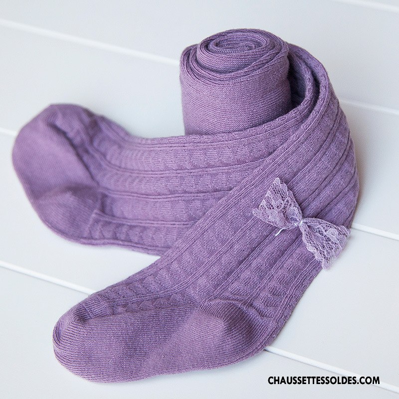 Collant Fille Collant Panty Bébé Papillon Matelassé L'automne Printemps Violet