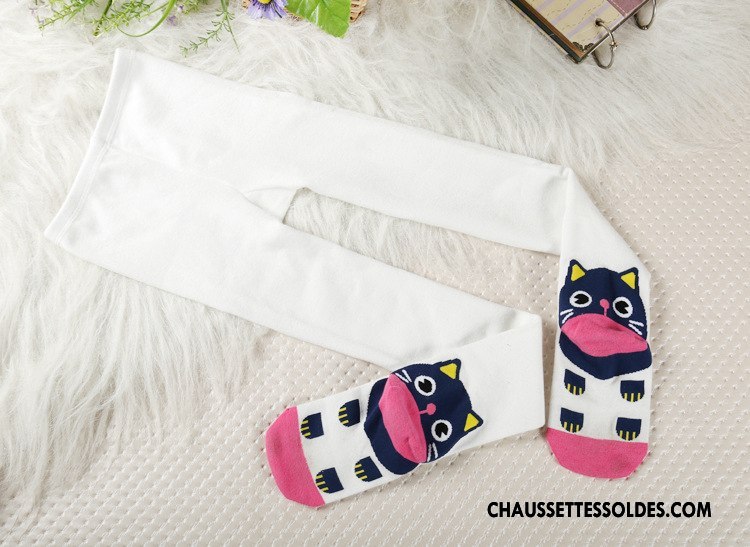 Collant Fille Dessin Animé L'automne Matelassé Femme Hiver Enfant Blanc