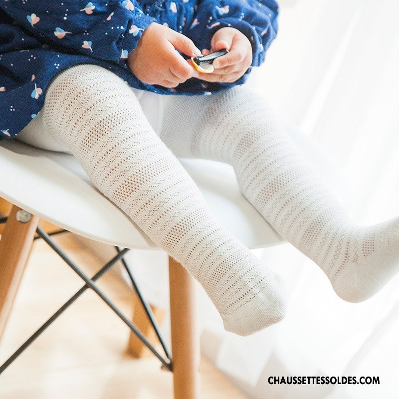 Collant Fille Enfant Bébé Chaussette Mince Printemps Femme Blanc