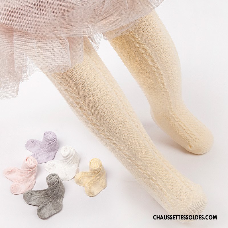 Collant Fille Enfant Guêtres Leggings Le Nouveau Engrener Chaussette Été Blanc Jaune
