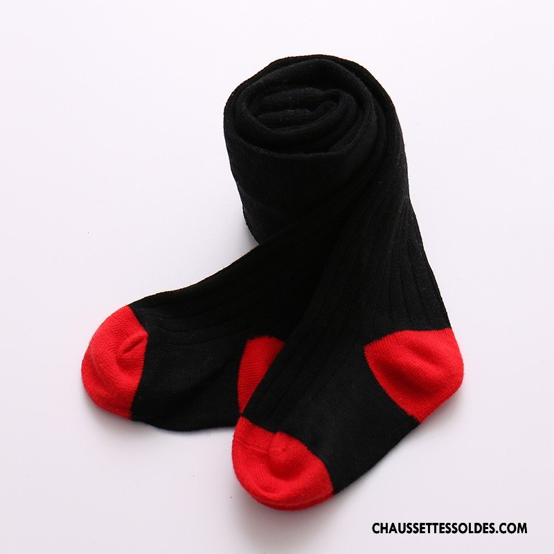 Collant Fille Enfant Printemps En Maille Guêtres Leggings Petit L'automne Noir