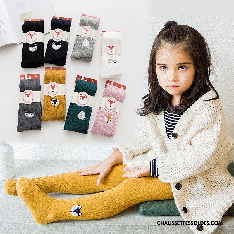 Collant Fille Femme Chaussette Collant Panty L'automne Nouvelles Arrivées Brodé Blanc Or