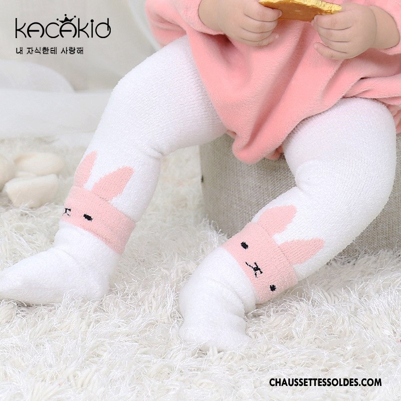 Collant Fille Guêtres Leggings Gros Ensemble Thermiques Deux Morceaux Dessin Animé Blanc