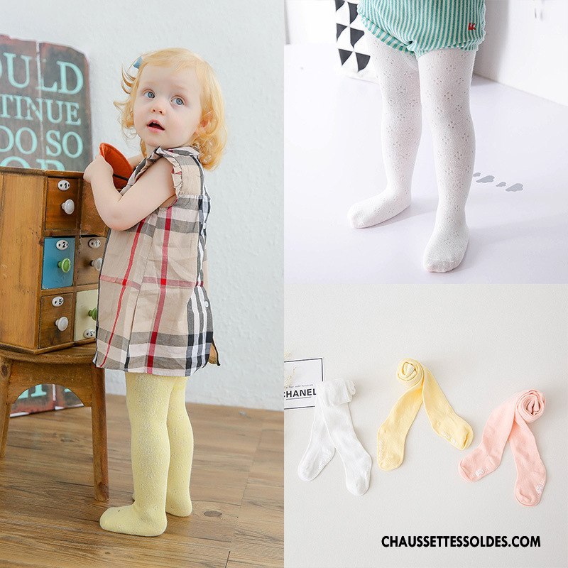 Collant Fille Guêtres Leggings Respirant Enfant Bébé Fleur De Prunier Engrener Jaune