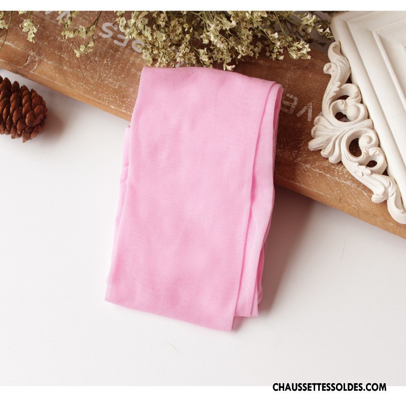 Collant Fille Guêtres Leggings Été Chaussette Engrener Enfant Anti-off Rose Pure