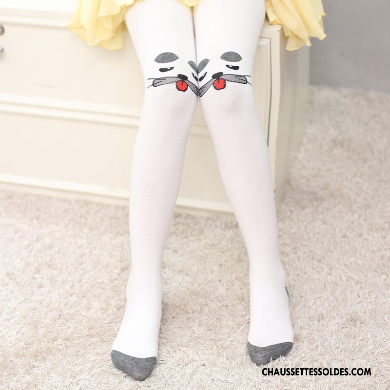 Collant Fille Le Nouveau 100% Coton Dimensionnel L'automne Femme Collant Panty Blanc